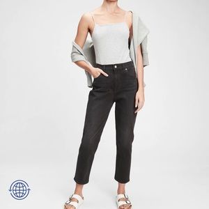 Black Sky High Rise Mom Jeans